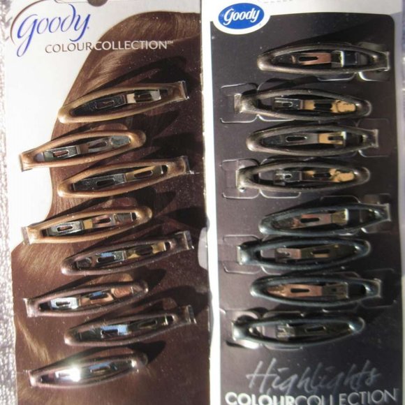 8 Goody Shiny Gel Epoxy Metal Hair Snap Clips - Picture 5 of 7